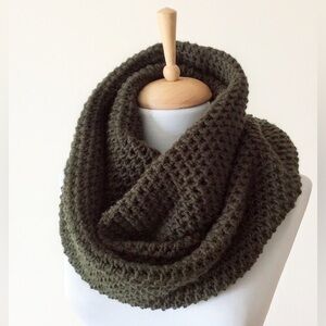 French Connection infinity scarf in dark green